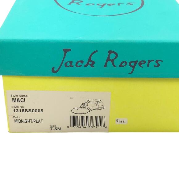 Jack Rogers Maci Sandal in Midnight Platinum Trim - Picture 10 of 10